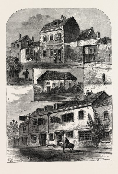 OLD CHELSEA IN 1750. London, UK, 19th century engraving