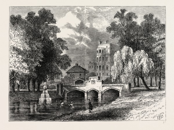 OUTFALL OF WESTBOURNE. London, UK, 19th century engraving