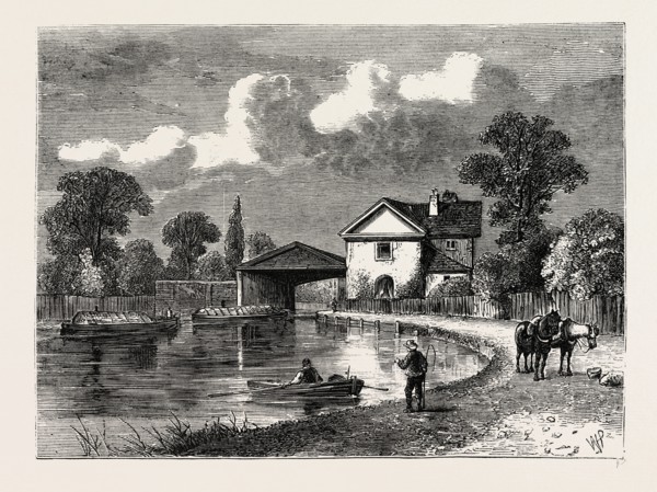 PADDINGTON CANAL, 1820. London, UK, 19th century engraving