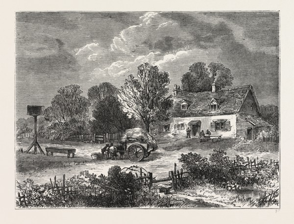 THE "PLOUGH" AT KENSAL GREEN, 1820. London, UK, 19th century engraving