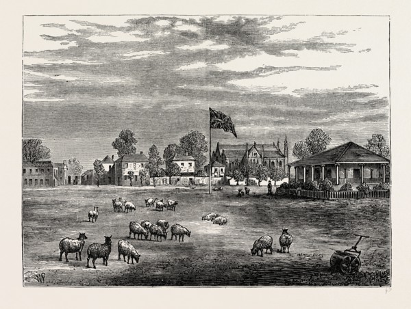LORD'S GROUND IN 1837. London, UK, 19th century engraving
