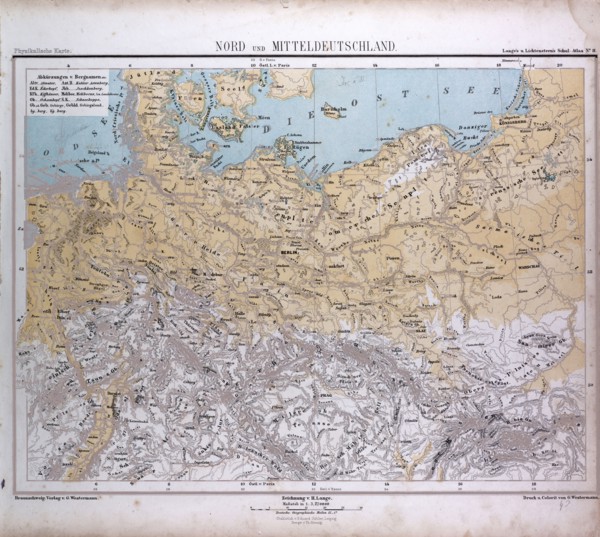 North and Middle Germany, Nord und Mittel Deutschland, atlas by Th. von Liechtenstern and Henry