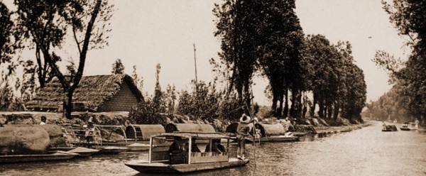 Canal de la Viga, City of Mexico, Jackson, William Henry, 1843-1942, Canals, Mexico, Mexico City,