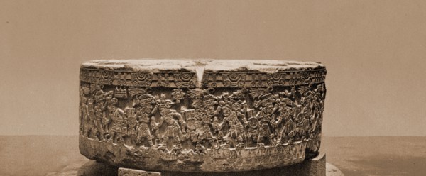 Aztec sacrificial stone, City of Mexico, Jackson, William Henry, 1843-1942, Sculpture, Aztecs,