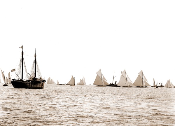 Start, 46-footers, Goelet Cup Race, Yachts, Regattas, 1891