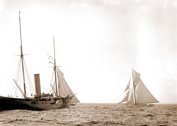 After the start, America's Cup races, Yachts, Regattas, 1893
