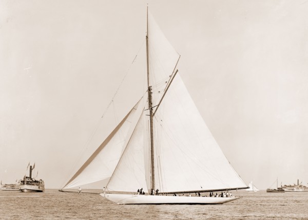 Vigilant before the start, Vigilant (Yacht), America's Cup races, Yachts, Regattas, 1893