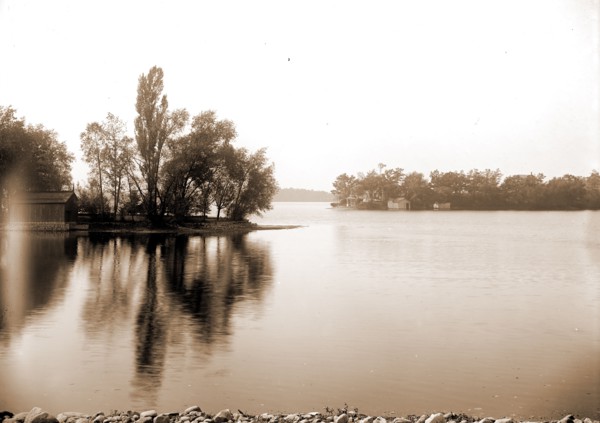 Lake Orion, Mich. from R.R. tracks, Lakes & ponds, United States, Michigan, Orion, Lake, 1890