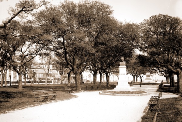 White Point Garden, Charleston, S.C, Gardens, Sculpture, United States, South Carolina, Charleston,