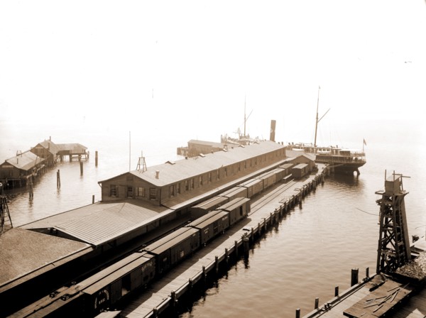 Tampa pier, the Olivette at her landing, Olivette (Steamship), Ships, Piers & wharves, Shipping,