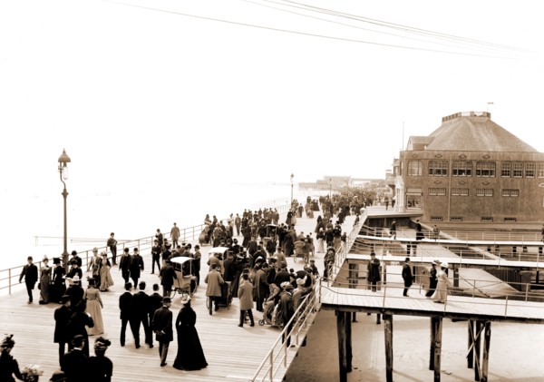 Board walk, Easter morning, Atlantic City, N.J, Brighton Casino (Atlantic City, N.J.), Casinos,