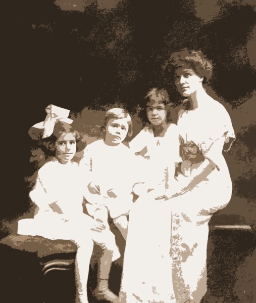 W.H. Jackson family, Jackson, William Henry, 1843-1942, Family, Mothers & children, 1900