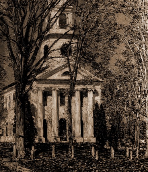 Church in autumn, Churches, Autumn, 1900