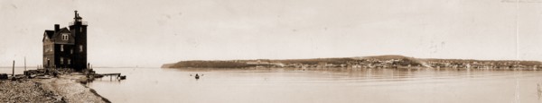 Mackinac Island from Round Island, Michigan, Jackson, William Henry, 1843-1942, Islands,