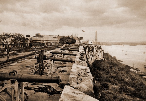 El parapeto de la Cabana, Habana, Jackson, William Henry, 1843-1942, Forts & fortifications, Cuba,
