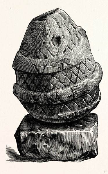 Roman Remains from Kirkby Thore, UK, England, engraving 1870s, Britain