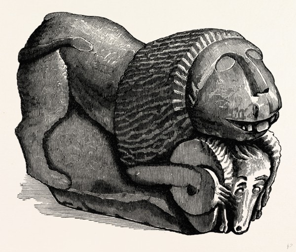 Roman Remains from Drumburgh and Kirkby Thore, UK, England, engraving 1870s, Britain