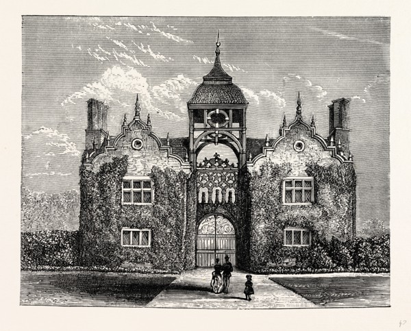The Gatehouse, as seen from the Mansion, Westwood Park, UK
