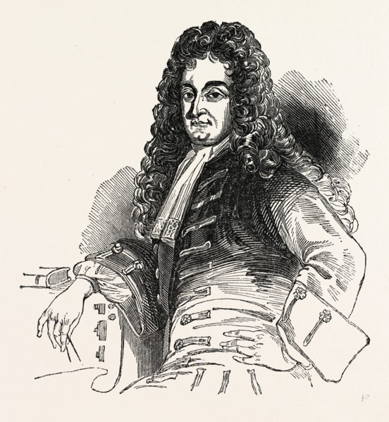 Sir Christopher Wren, London, England, engraving 19th century, Britain, UK