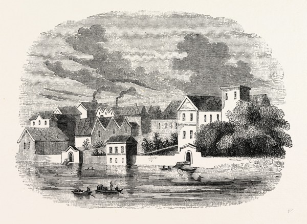 Essex House, Hollar's View London,' 1647, London, England, engraving 19th century, Britain, UK