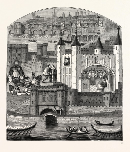 Tower Fifteenth Century, London, England, engraving 19th century, Britain, UK