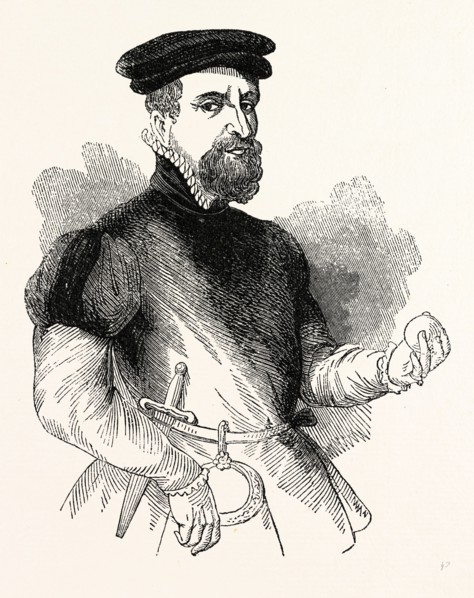 Portrait Sir Thomas Gresham, English merchant and financier, London, England, engraving 19th