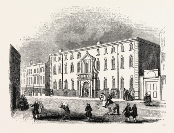 South-Sea House, London, England, engraving 19th century, Britain, UK