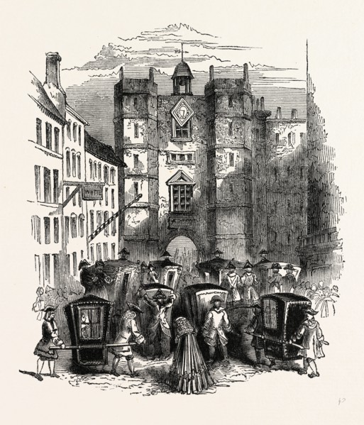 Palace Gate, London, England, engraving 19th century, Britain, UK