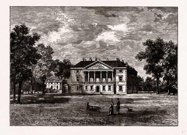 GUNNERSBURY HOUSE, UK, engraving 1881 - 1884
