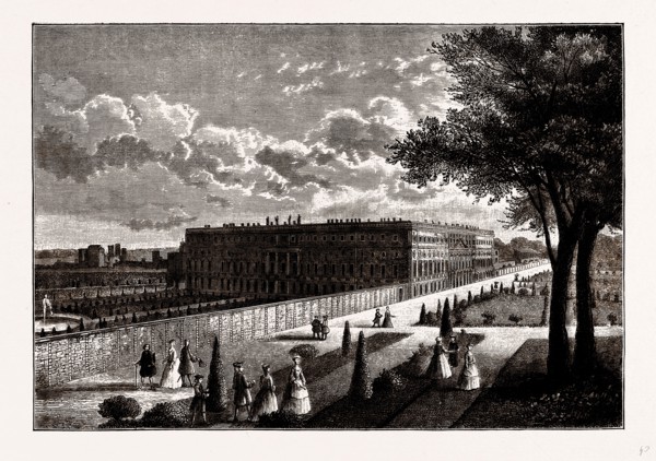 HAMPTON COURT, from a Print published about 1770