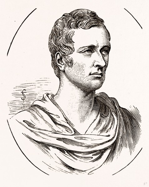 SIR STAMFORD RAFFLES, from the bust by Chantrey, UK, engraving 1881 - 1884