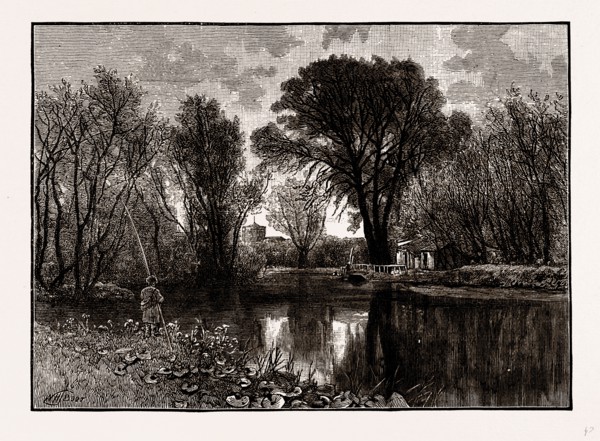 ON THE LEA, UK, engraving 1881 - 1884