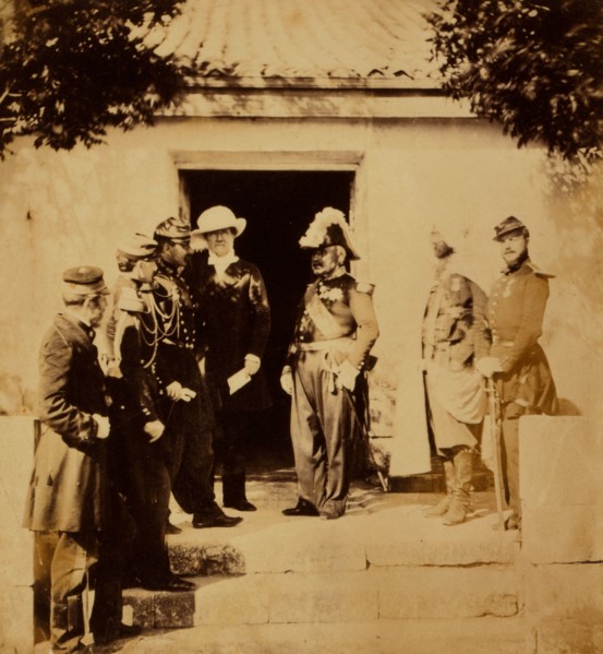 Lord Raglan's Head Quarters, with Lord Raglan, Marshal PÃƒÂ©lissier, Lord Burghersh, Spahi &