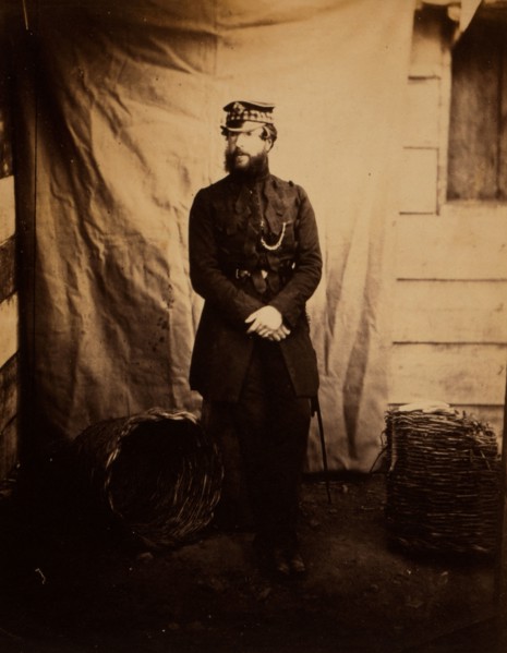Captain Holder, Fusilier Guards, Crimean War, 1853-1856, Roger Fenton historic war campaign photo