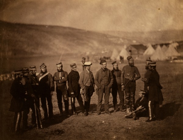 Major Burton & officers of the 5th Dragoon Guards, Crimean War, 1853-1856, Roger Fenton historic