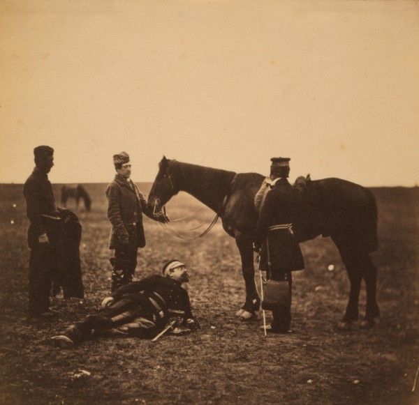 Colonel Airey & Major Hallewell, Crimean War, 1853-1856, Roger Fenton historic war campaign photo
