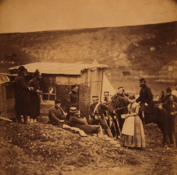 Camp of the 4th Dragoons, convivial party, French & English, Crimean War, 1853-1856, Roger Fenton