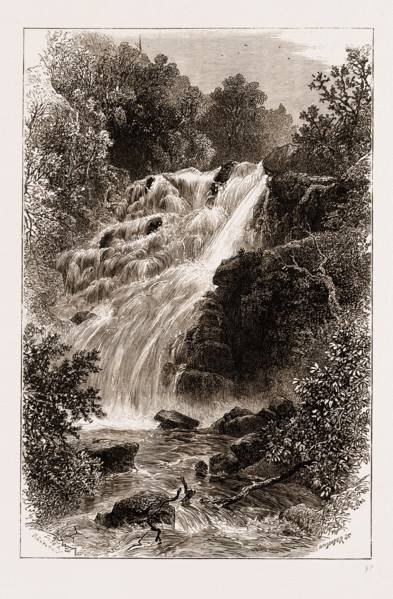 WATERFALL AT KILLARNEY, 1876