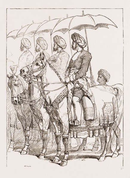 SOME NOBLES OF GWALIOR, INDIA, 1876