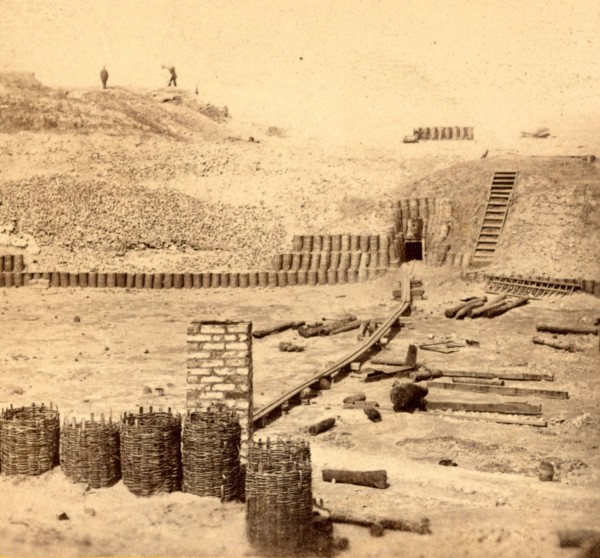 View of Fort Sumpter (i.e. Sumter). Interior, showing sallyport (entrance to the fort). Fort Sumter