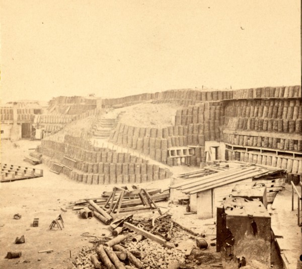 Interior of Fort Sumpter (i.e. Sumter), S.C., looking south-east. Fort Sumter is a Third System