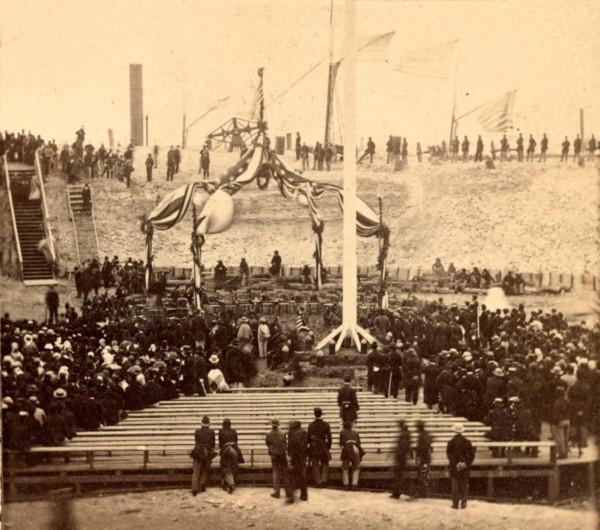 Interior of Fort Sumpter (i.e. Sumter), Charleston Harbor, S.C., April 14th, 1865. Awaiting the