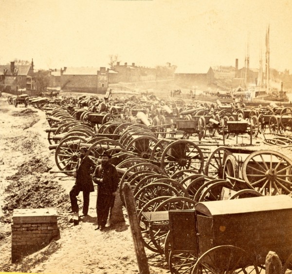 Park of captured guns at Rocketts, Richmond, Va., US, USA, America, Vintage photography