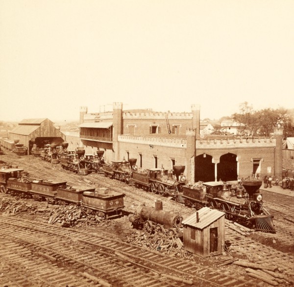 Railroad depot at Nashville, Tenn., US, USA, America, Vintage photography