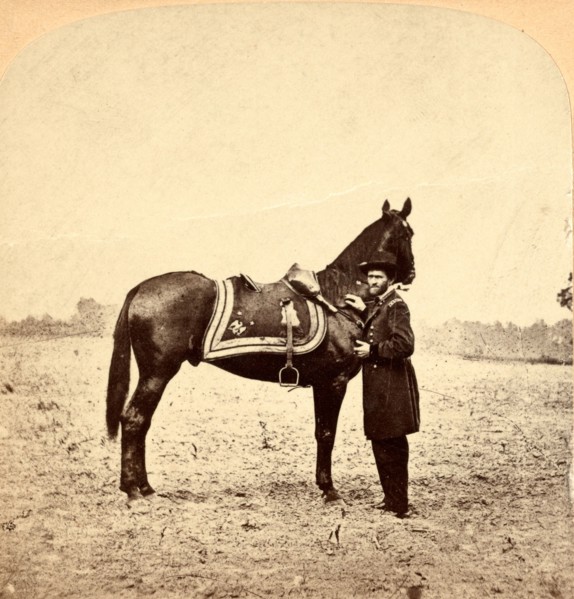 General Grant & his war horse, US, USA, America, Vintage photography
