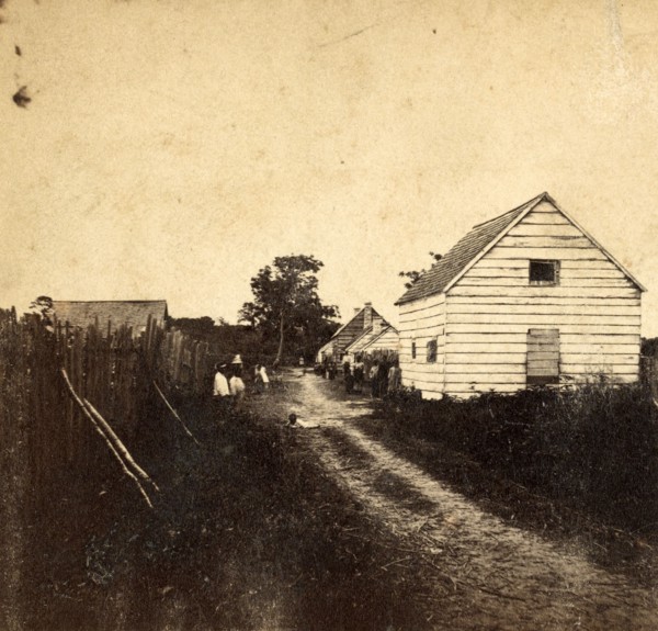 Street and Negro quarters, Retreat Plantation, Port Royal Island, S.C., US, USA, America, Vintage