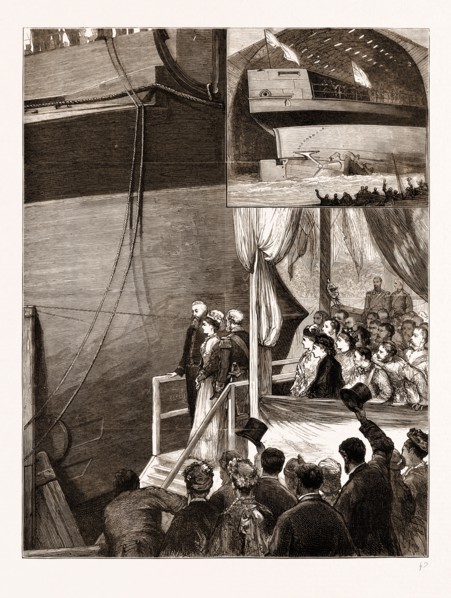 LAUNCH OF THE NEW IRONCLAD "INFLEXIBLE" AT PORTSMOUTH, UK, 1876: 1. H.R.H. The Princess Louise