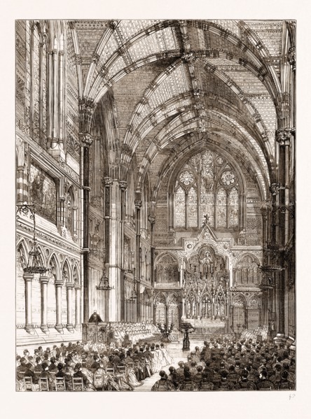THE NEW CHAPEL OF KEBLE COLLEGE, OXFORD, OXFORD UNIVERSITY, UK, 1876