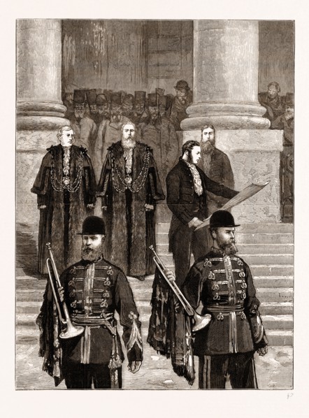 EMPRESS OF INDIA: PROCLAMATION OF THE QUEEN'S NEW TITLE AT THE ROYAL EXCHANGE, 1876