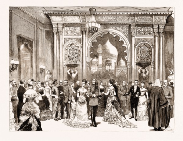 RECEPTION OF THE PRINCE OF WALES IN THE CITY, LONDON, UK, 1876: THE INDIAN BALL ROOM